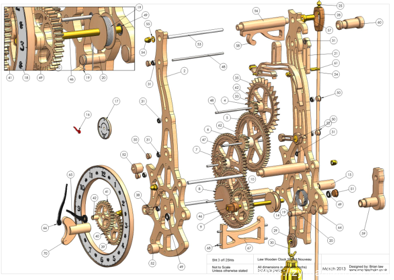 机械钟表擒纵机构3D图纸 Solidwokrs设计 附PDF平面图